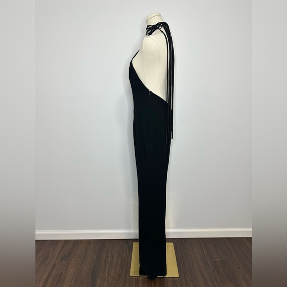 Galvan London Black Halter Neck Jumpsuit - Picture 4 of 12